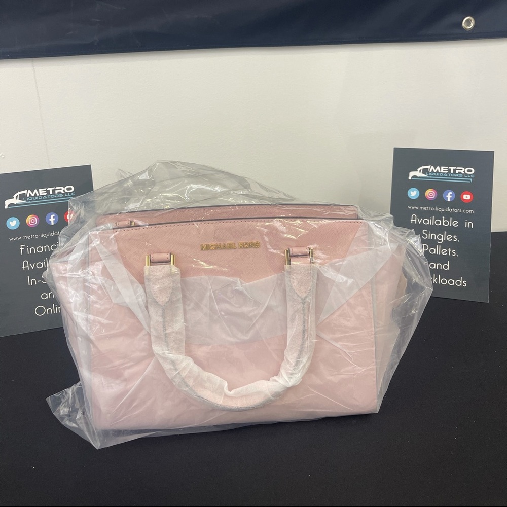 Michael Kors Selma Saffiano Leather Satchel Bag - Picture 2 of 5